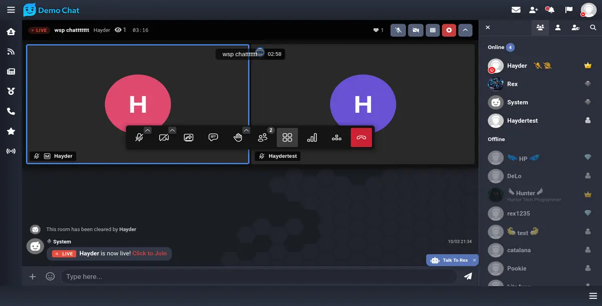 Live Streaming For CodyChat