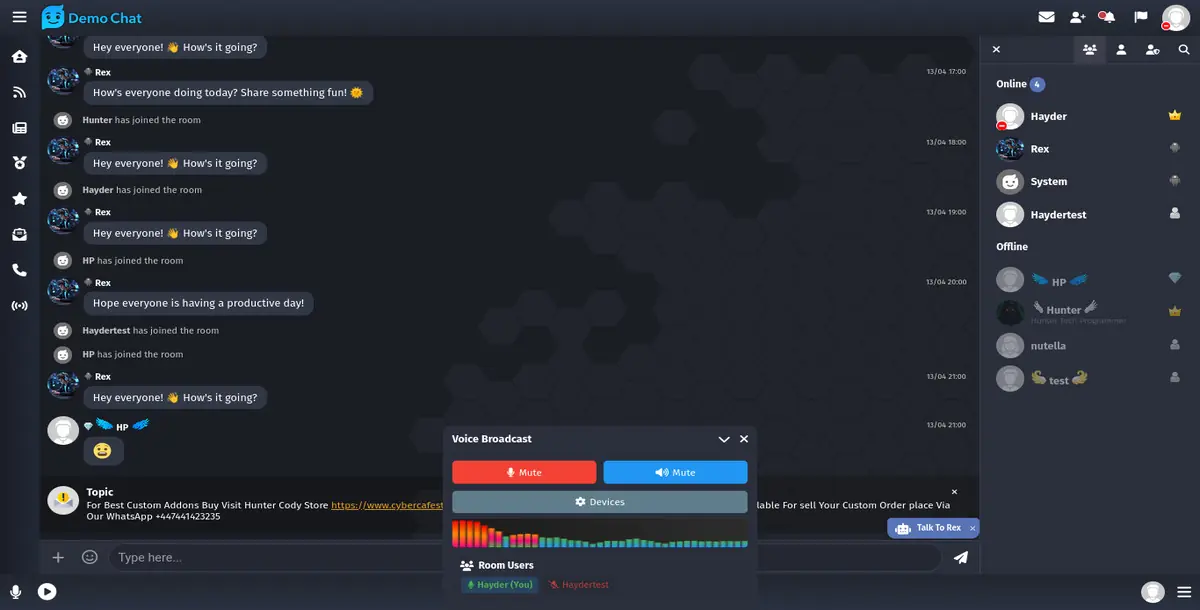 Voice Room Broadcast