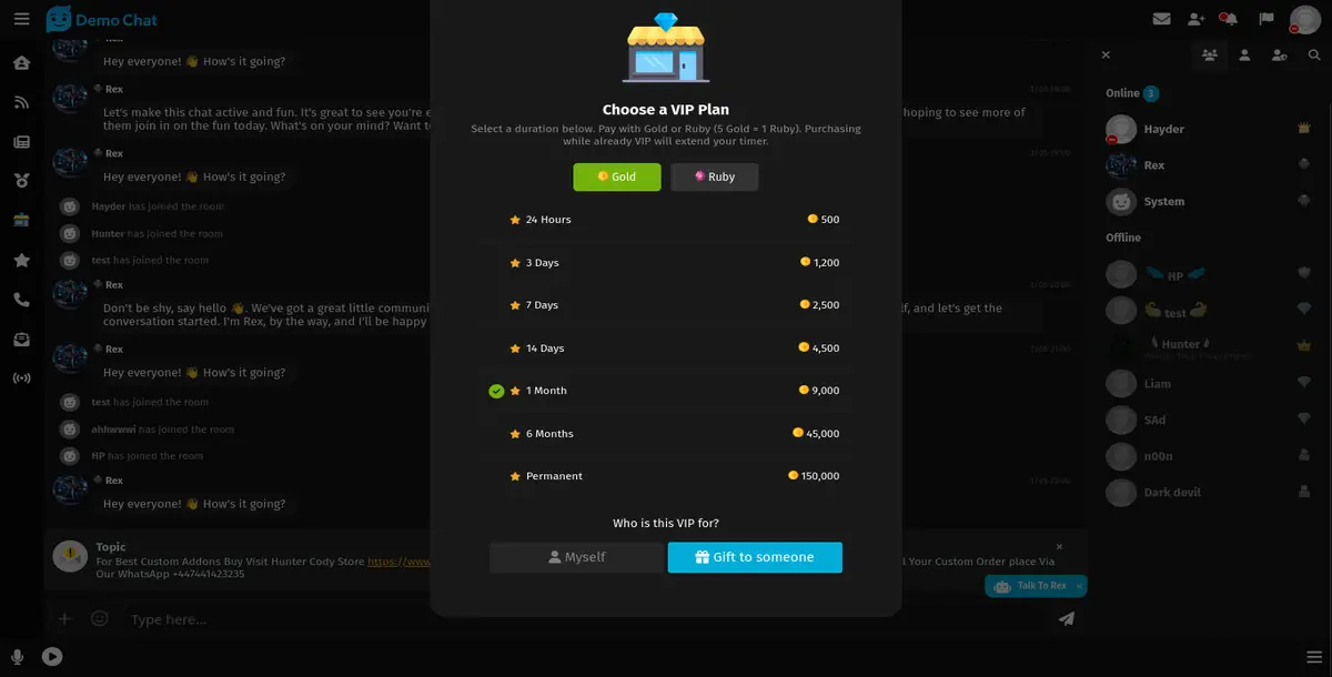 Buy VIP For Codychat