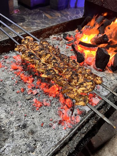 Fish Tikka BBQ on skewers