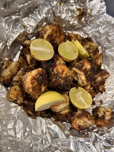 Grilled Pomfret with lemon